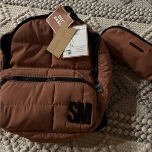 Steve Madden Tan Quilted Men's Backpack